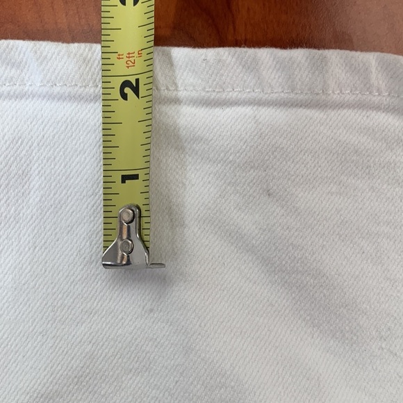 Good American White Denim Spaghetti Strap Lace Up Back Overalls - size 5 - Picture 7 of 9